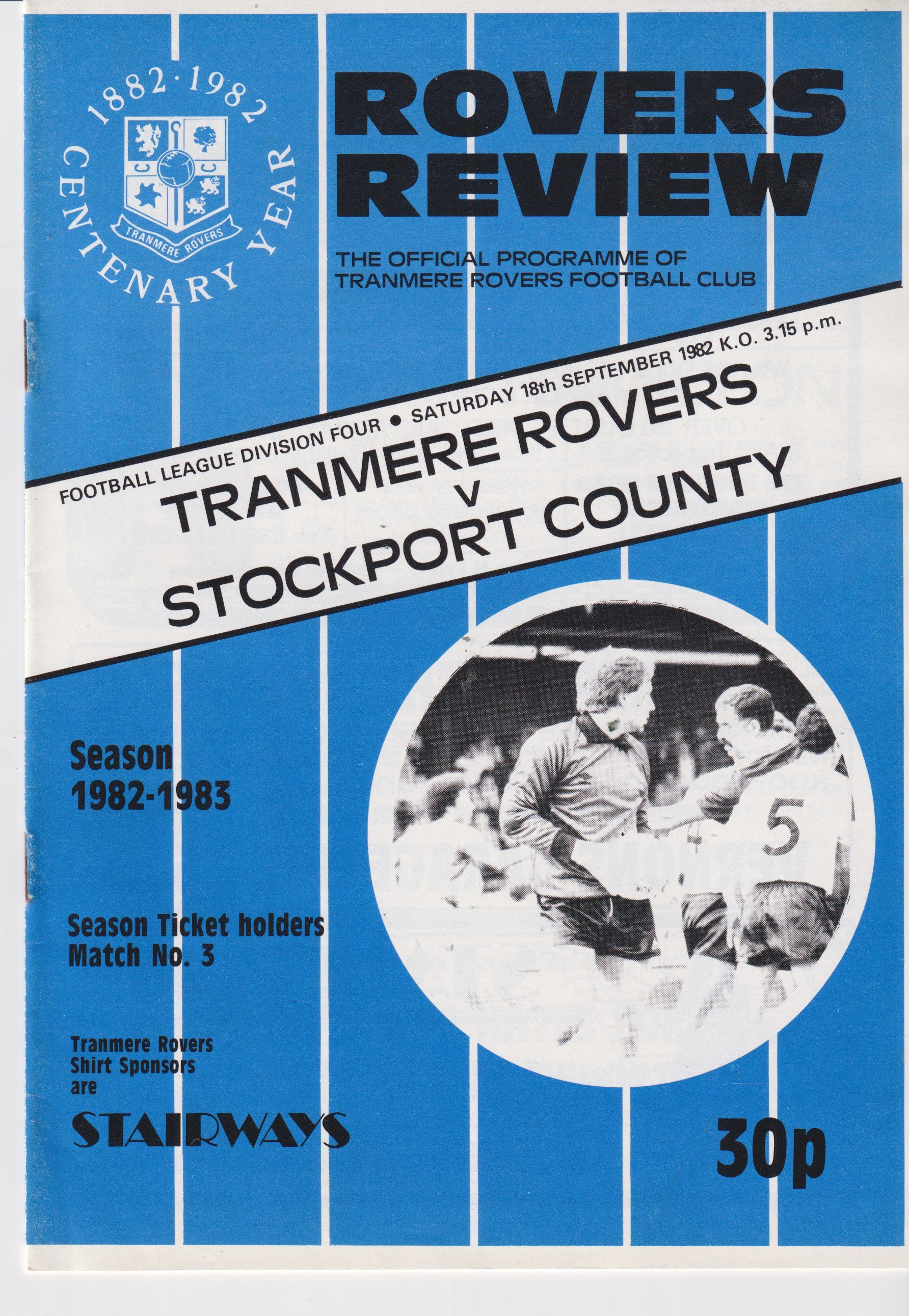 Tranmere Rovers v Stockport County match programme